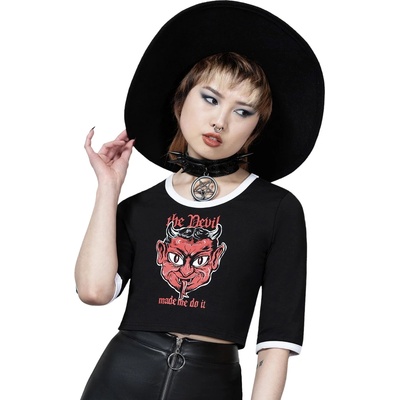 KILLSTAR дамска тениска (топ) с 3/4 ръкави KILLSTAR - Temple Hounds Shrunken - Черен - KSRA008358