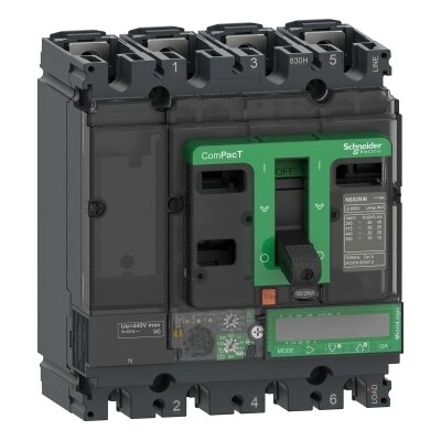 Schneider Electric NSX160H 70kA AC 4P4D 160A 7.2E C16H47E160