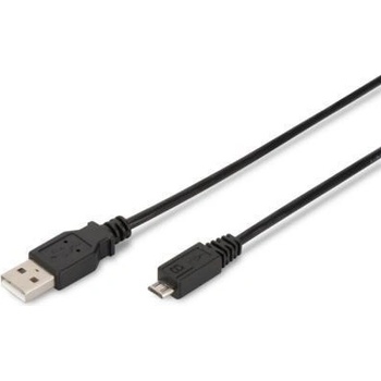 Assmann AK-300110-030-S USB 2.0, USB A M(plug)/microUSB B M(plug), 3m, černý