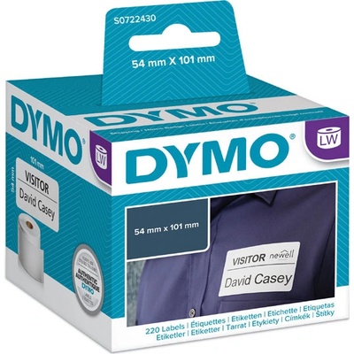 Papírové štítky Dymo 101mm x 54mm, bílé, pro přepravu, 220 ks, 99014, S0722430