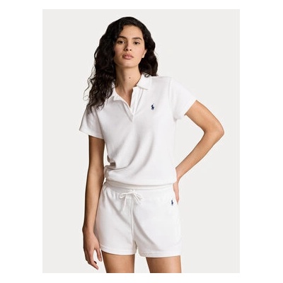 Ralph Lauren Тениска с яка и копчета 211936221001 Бял Regular Fit (211936221001)