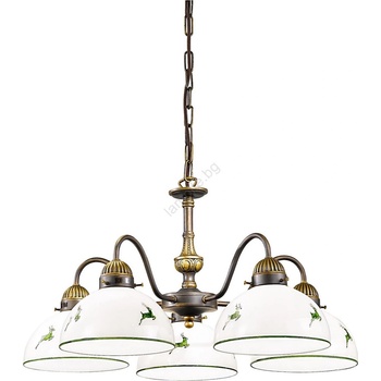 Kolarz 731.85. 100 - Пендел NONNA 5xE27/75W/230V елен зелен (KL0326)