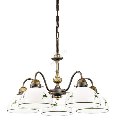 Kolarz 731.85. 100 - Пендел NONNA 5xE27/75W/230V елен зелен (KL0326)