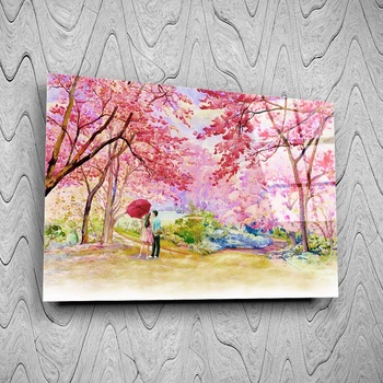 Art gift Стъклено АРТ пано - Розова пътека