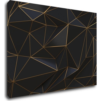 Impresi Obraz Abstraktné zlaté trojuholníky - 70 x 50 cm