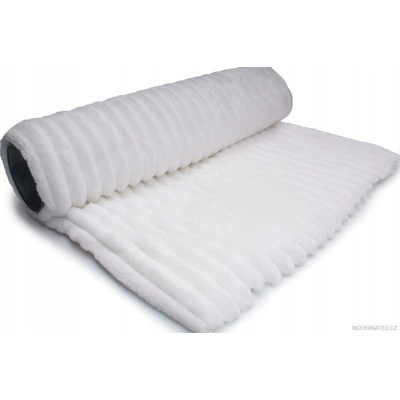Látka mínky proužky, 300 g/m², šíře 160 cm, metráž, bílá