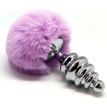 Image 1 of Alive Metal Anal Fluffly Twist Plug L Purple
