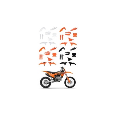 Acerbis Sada plastů Full Plastic Kit KTM SX125 SX250 / SXF250 SXF350 SXF450 2025 Oranžová | Zboží Auto