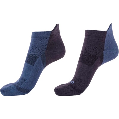 Runto 2 páry športových ponožiek s antibakteriálnou úpravou RUN SOCKS 2P tmavo sivá modrá