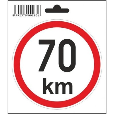 Samolepka 70 km/h, průměr 110 mm