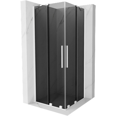 Mexen Velar Duo плъзгаща се душ кабина 100 x 100 см, графит, бяло - 871-100-100-42-20 (871-100-100-42-20)