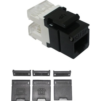 25286501 SXKJ-5E-UTP-BK Zařezávací keystone Solarix CAT5E UTP RJ45 černý