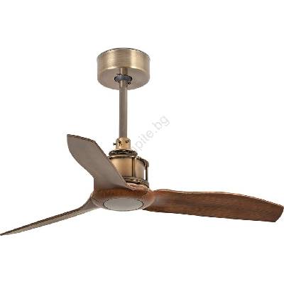 Faro Barcelona FARO 33428WT - Таванен вентилатор JUST FAN S Ø 81 см, кафяв/месинг, Wi-Fi (Tuya) + дистанционно управление (FA33428WT)