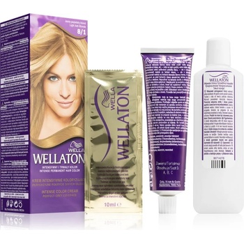 Wella Wellaton Intense перманентната боя за коса с арганово масло цвят 8/1 Light Ash Blonde