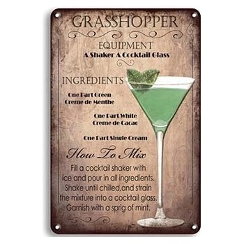 Ceduľa Drink Grasshopper