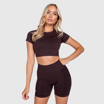 Iron Aesthetics Uplift Crop top tričko hnedé