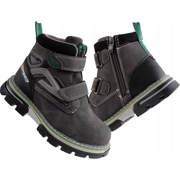 Linshi dětské kozačky nubuk šedé