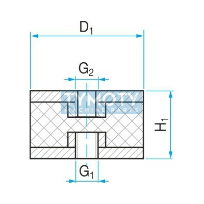 Silentblok typ 3 - 70x30 M10