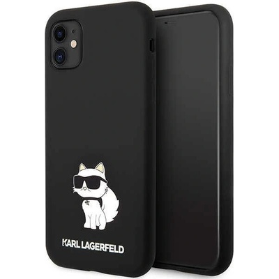 KARL LAGERFELD Karl Lagerfeld KLHCN61SNCHBCK Silicone Choupette калъф за Apple iPhone 11/XR, черен (KLD1455)