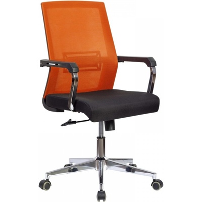 RFG Работен стол Roma W, дамаска и меш, черна седалка, червена облегалка (O4010120233)