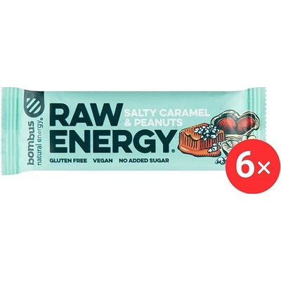 Bombus Raw Energy Salty caramel & peanuts 6 x 50 g