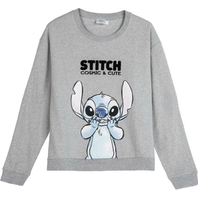 Cerdá mikina bez kapuce Stitch šedá