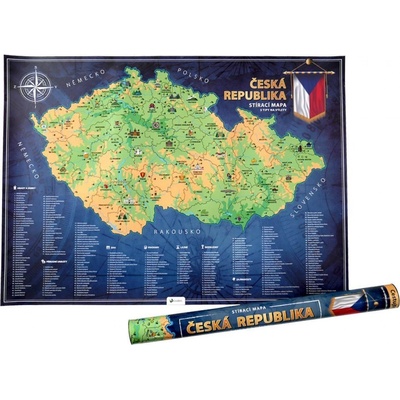 Stírací mapa České republiky – Zboží Dáma Stírací mapa České republiky – Zboží Dáma