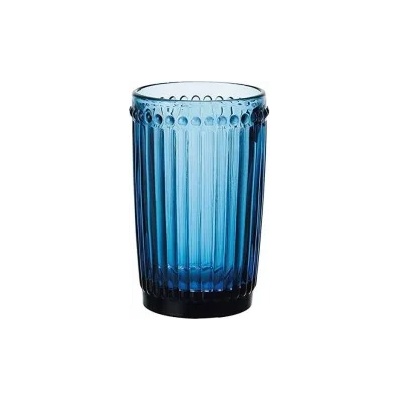 Horecano Стъклена чаша за безалкохолни напитки ф8х12.5cm 360ml СИНЬО OLD SCHOOL-(HC-93961) 194610-4 (0193961)