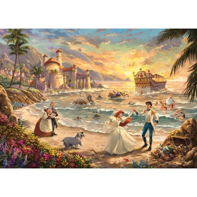 Schmidt Spiele - Puzzle Thomas Kinkade: The Little Mermaid Celebration of Love - 1 000 piese