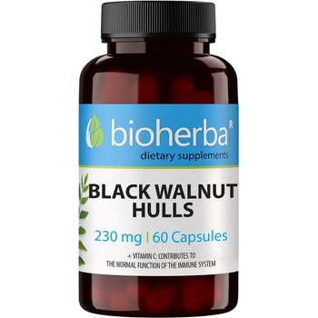 Bioherba Black Walnut Hulls, 230 mg, 60 капсули, Bioherba