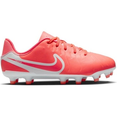 Nike Tiempo Legend 10 Academy Jr FG/MG hot lava/white Červená