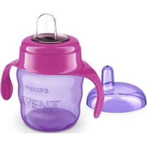 Philips Чаша за лесен преход с дръжки Philips Avent, 200 ml, за момиче (SCF551/03)