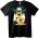 NOONEBRAND Тениска Череп и клоун с огън - XL, Black