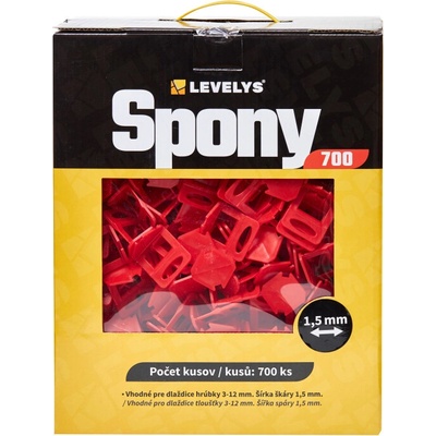 LEVELYS nivelačné spony 1,5 mm - 700 ks
