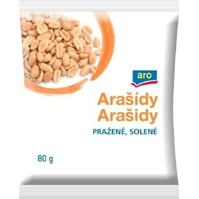 Aro Arašídy pražené solené 12 x 80 g