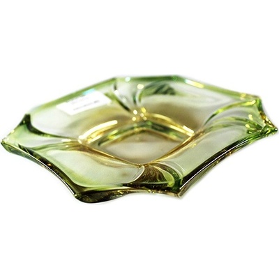 Crystalite Bohemia talíř Neptune barevný 18 cm Zelená