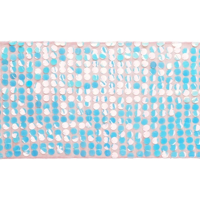 Flitrový běhoun DUHOVÝ, 210x30 cm