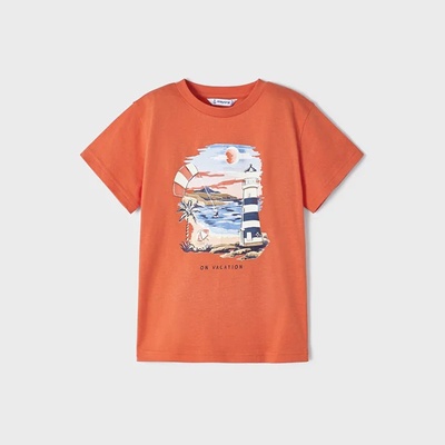 MAYORAL Тениска с къс ръкав за момче в оранжево Майорал