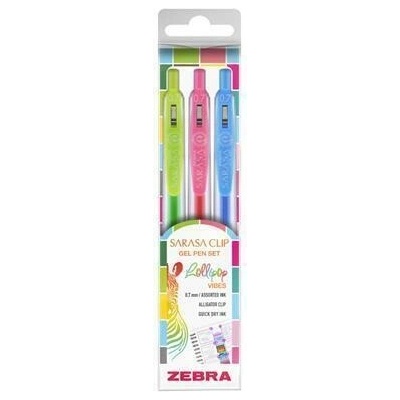 Zebra 99431 Sarasa Clip Lollipop 3 různé barvy