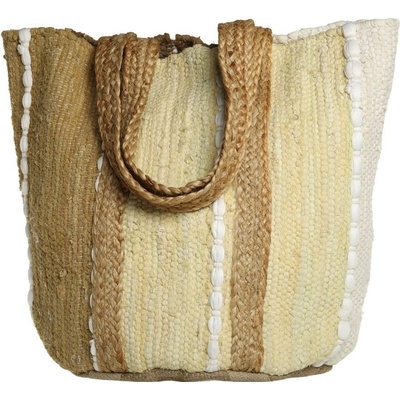 Béžovo-hnědá plážová jutová taška Beach Bag 40*30*60 cm