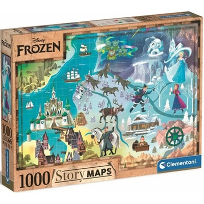 Clementoni Story Maps Frozen 1000 dielov