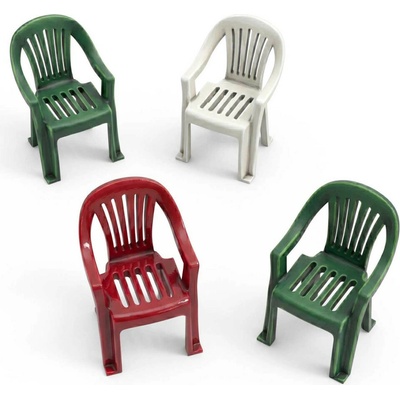 Green Stuff World Plastic Chairs 3D printed set - 4x 3D tištěné plastové židle 1:35