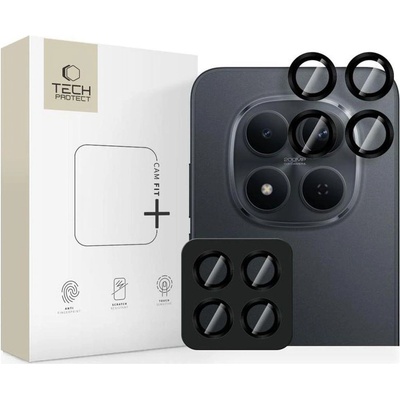 Tech-Protect Протектор за Камерата на Xiaomi Poco M8 Pro, Tech-Protect CamRing Fit+ Glass, Черен (5906302352845)