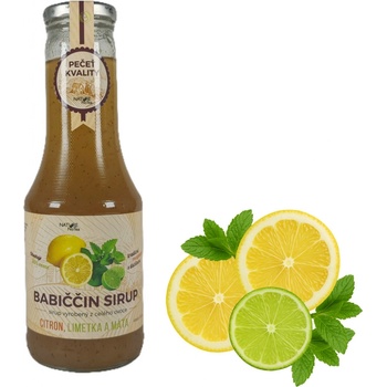 Nature Notea Babiččin sirup Citron limetka máta 0,5 l