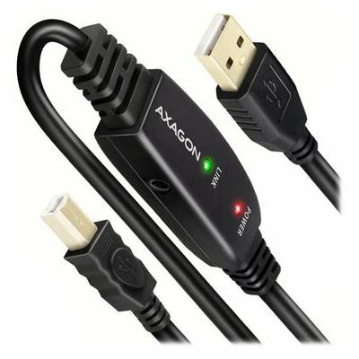AXAGON ADR-215B Aktivní kabel USB-A 2.0 - USB-B 15m černá (ADR-215B)