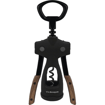 Vin Bouquet Стоманен тирбушон Vin Bouquet с дървена дръжка - черен (VB FID 1304)