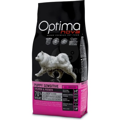 Optimanova Dog Puppy Sensitive Salmon & Potato със СЬОМГА И КАРТОФИ 12 кг