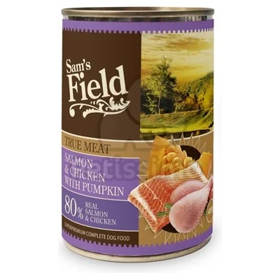 Sam's Field True Meat Salmon & Chicken with Pumpkin консервирана храна 24 x 400 г