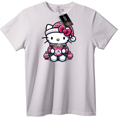 NOONEBRAND Тениска Hello Kitty Коледа - 3XL, White