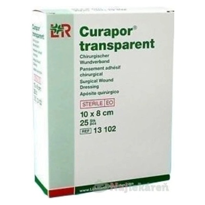 Curapor krytie na rany transparent 10 x 8 cm sterilné vodeodolné 25 ks